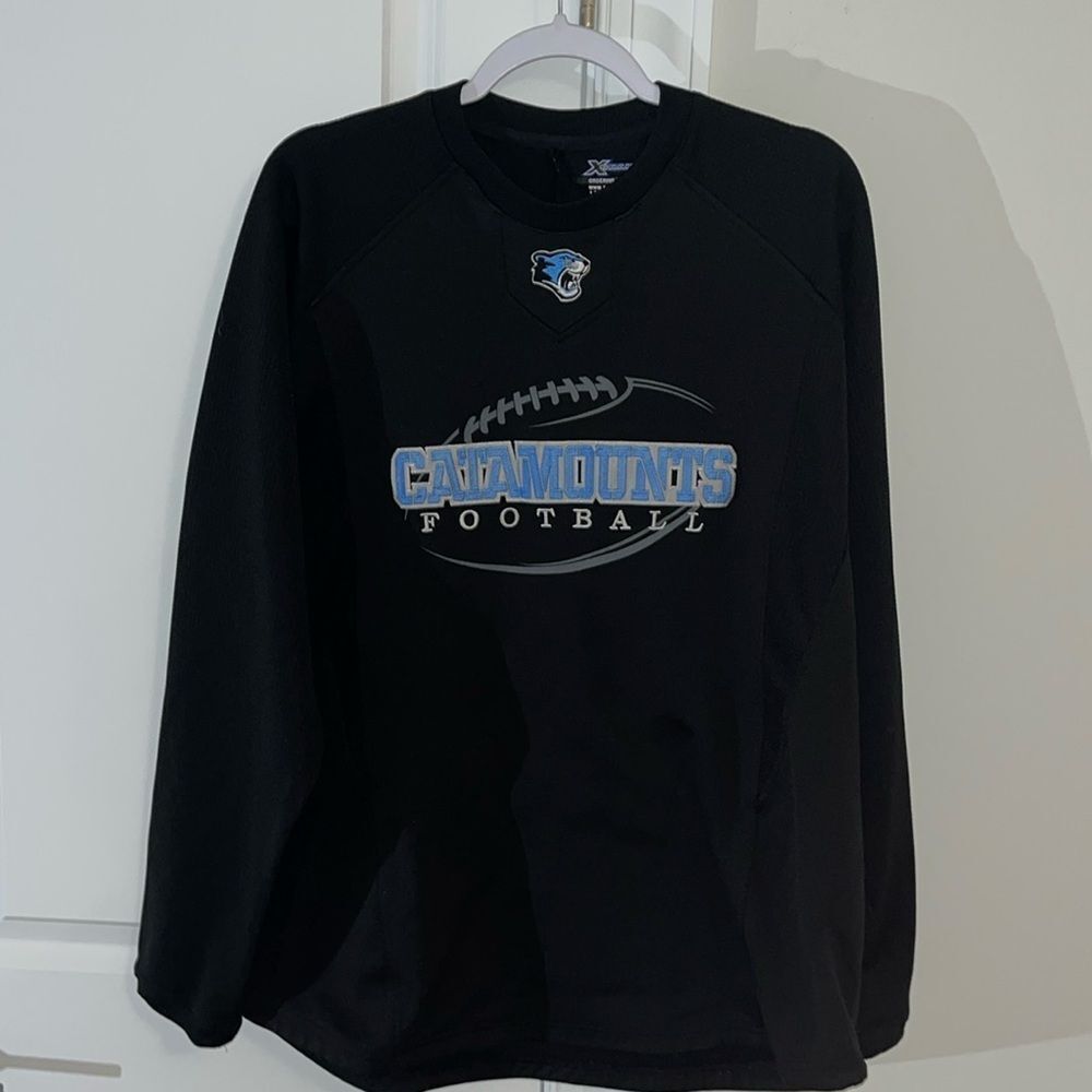 Team issue #55 Panther Creek Catamounts High School Cary Football Sweatshirt L